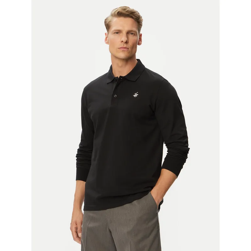 Beverly Hills Polo Club Polo P-SS26M-P424125 Μαύρο Regular Fit