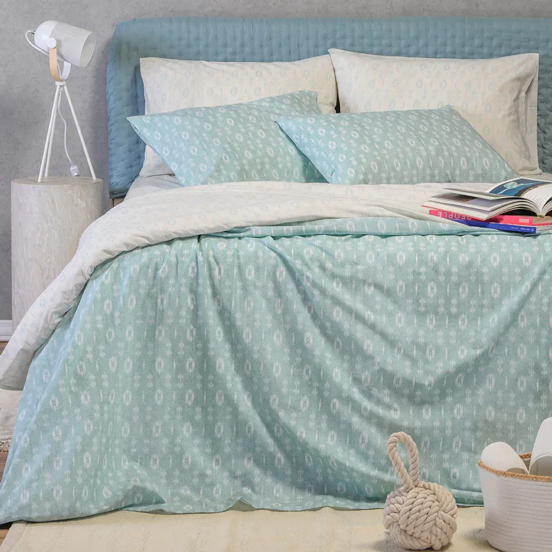 Παπλωματοθήκη Μονή 165x245 Melinen Casual River Aqua