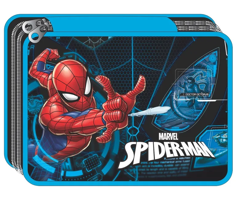 Spiderman Dark Κασετίνα Γεμάτη Μπλε 2 θέσεων 13 x 20 x 7 cm Μπλε