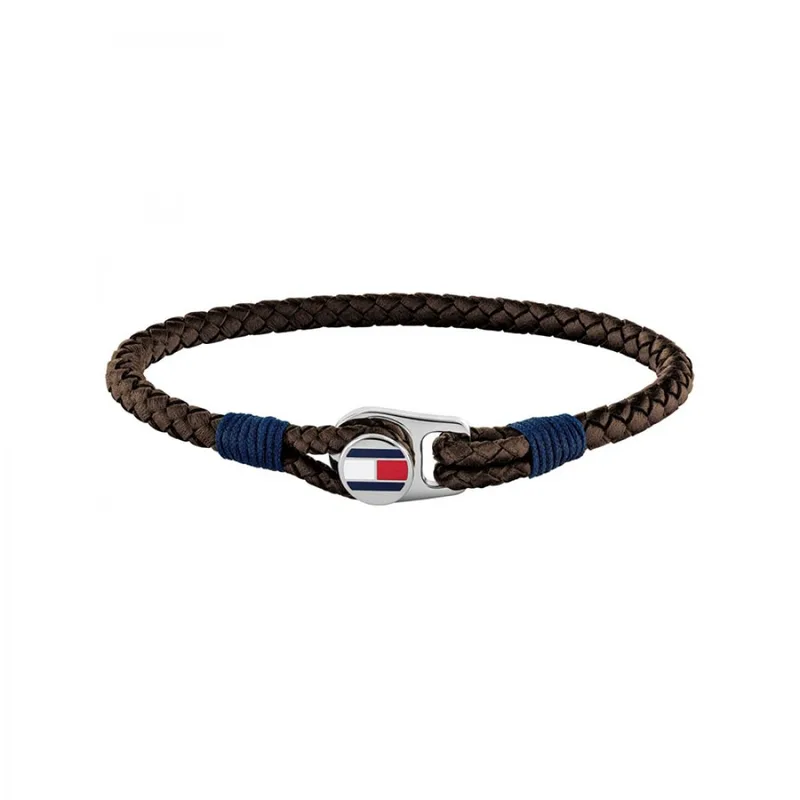 TOMMY HILFIGER Aνδρικό Βραχιόλι με Kαφέ Δέρμα 2790207S