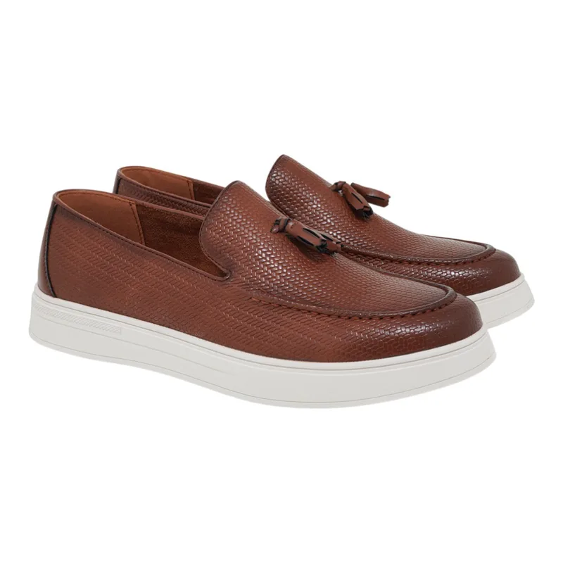 GIOVANNI MORELLI Ανδρικά παπούτσια LOAFERS 31E-111 Ταμπά Πλεκτό