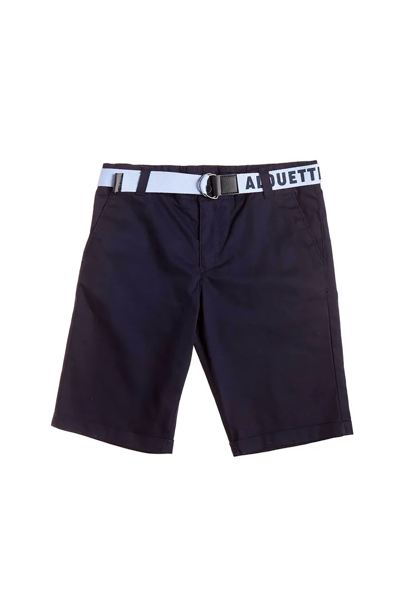 Alouette παιδική βερμούδα chino με ζώνη (6-16 ετών) - 00913637 Μπλε Σκούρο