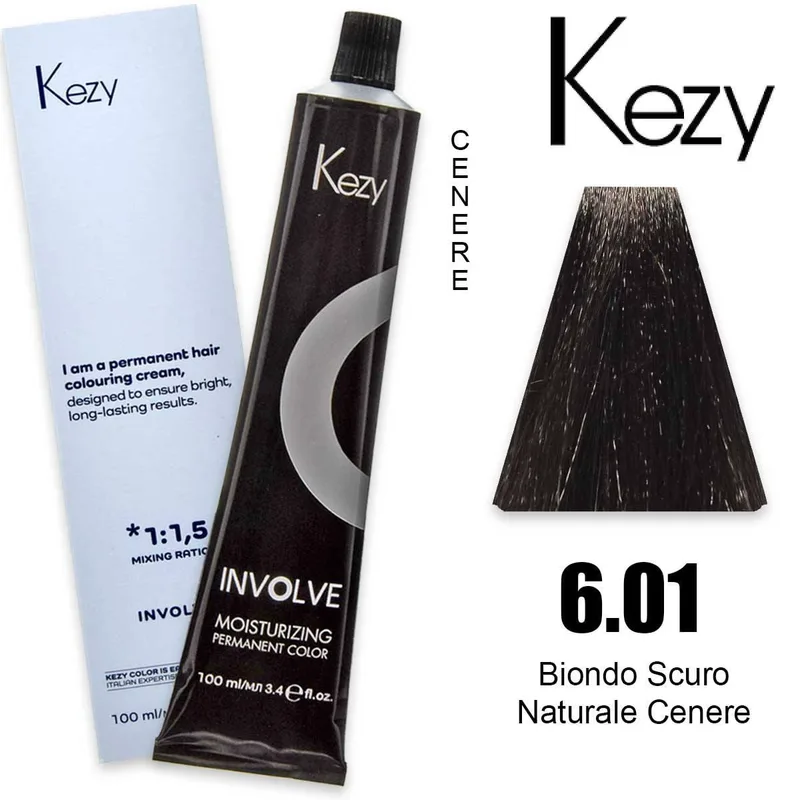 Kezy involve color 100 ml dark blonde naturale ash 6.01