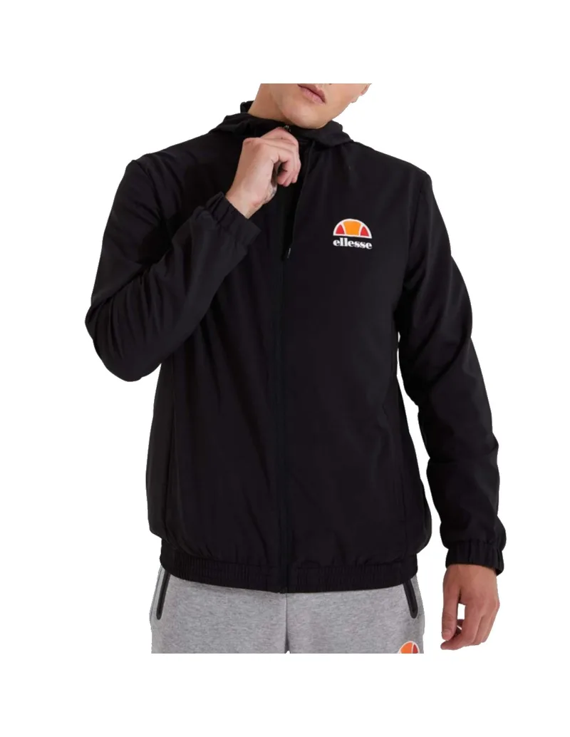 Ellesse Sella SXG09900 Ανδρική Φούτερ Ζακέτα με Κουκούλα και Τσέπες Μαύρη