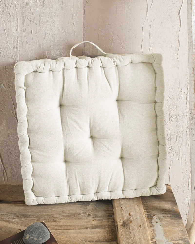 Μαξιλάρι Δαπέδου Rythmos Linen Φυσικό 50x50x10
