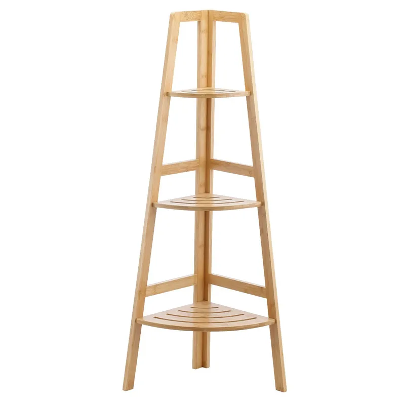 Estia Γωνιακή Ραφιέρα Δαπέδου Bamboo Essential Με 3 Ράφια