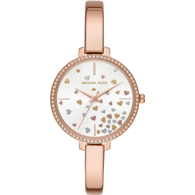 MICHAEL KORS Jaryn Crystals Rose Χρυσό Stainless Steel Bracelet MK3978
