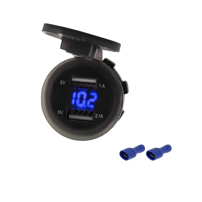 Ψηφιακό Βολτόμετρο Και Διπλός Φορτιστής USB 12V/24V W05237-B RCHANG