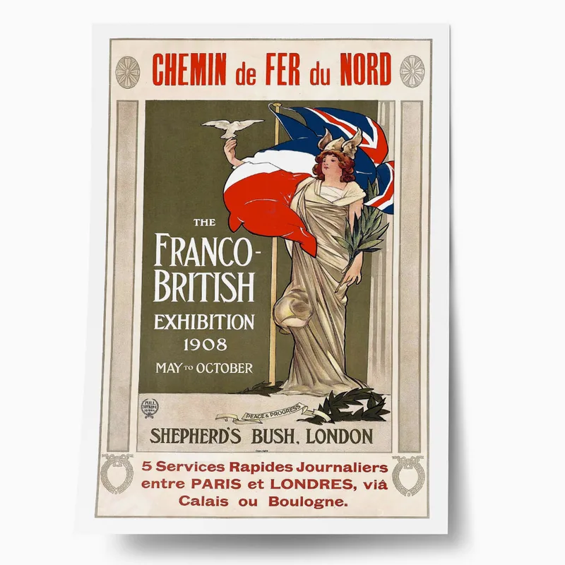 Πόστερ 1908 THE FRANCO-BRITISH EXHIBITION