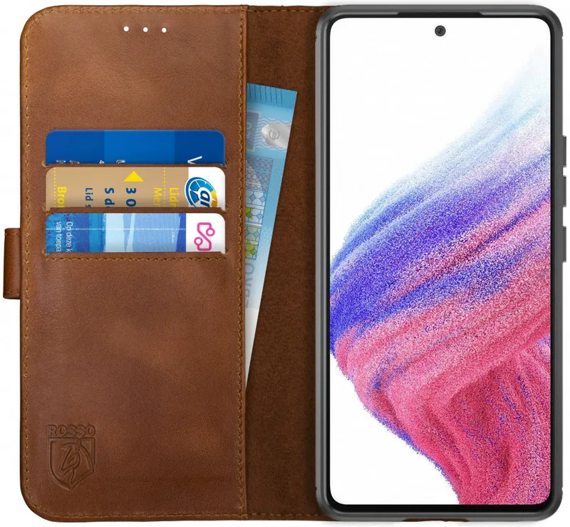 Κόκκινο Deluxe Δερμάτινη Θήκη Πορτοφόλι Samsung Galaxy A53 5G - Brown (8719246343575)