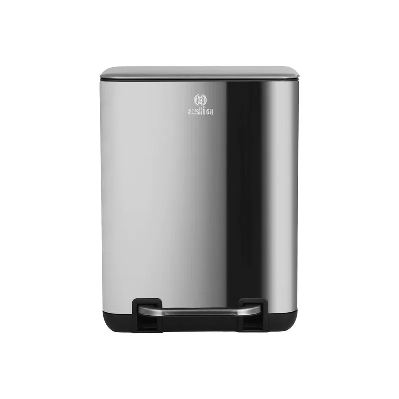 Χαρτοδοχείο Μπάνιου Cubic Soft Close 6Lt Ινοξ 24.1x21.3x31.6cm