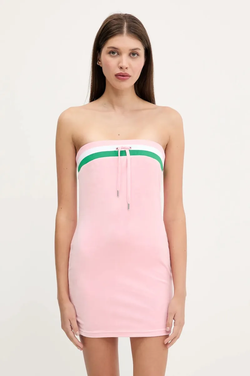 Juicy Couture Βελούδινο φόρεμα Juicy Couture VELOUR STRIPE TUBE DRESS