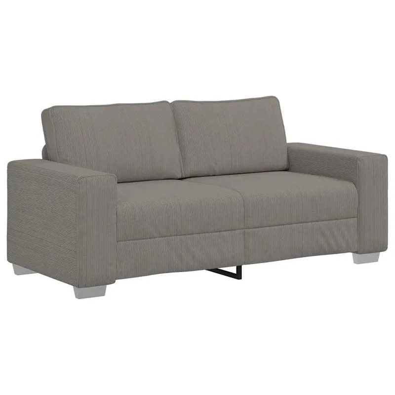 vidaXL Καναπές-Διθέσιος Ανοιχτό Γκρι 180 x 77 x 82 εκ. από Ύφασμα Κοτλέ