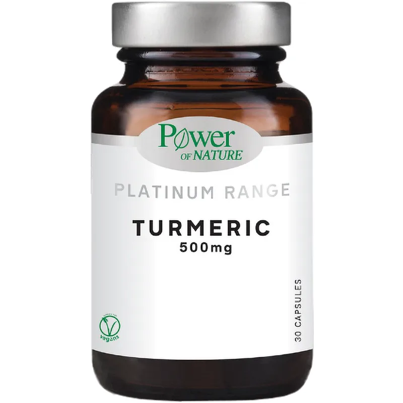 Power Health Platinum Range Tumeric 500mg Συμπλήρωμα Διατροφής με Εκχύλισμα Ρίζας Κουρκουμά για την Καταπολέμηση της Δυσπεψίας 30caps
