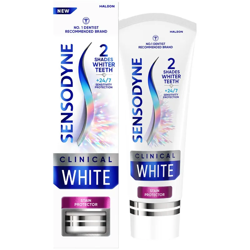 Sensodyne Clinical White Stain Protector Οδοντόκρεμα με Τεχνολογία Λεύκανσης ειδικά σχεδιασμένη για Ευαίσθητα Δόντια 75ml