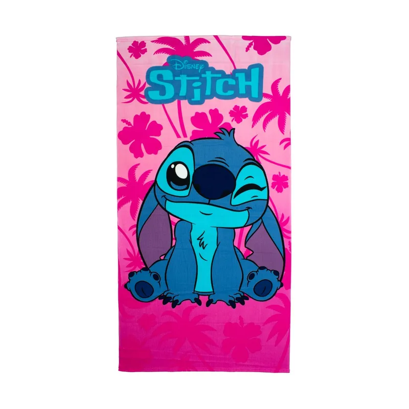 Παιδική Πετσέτα Θαλάσσης Microfiber (70x140) Dimcol Lilo & Stitch 189 Ροζ
