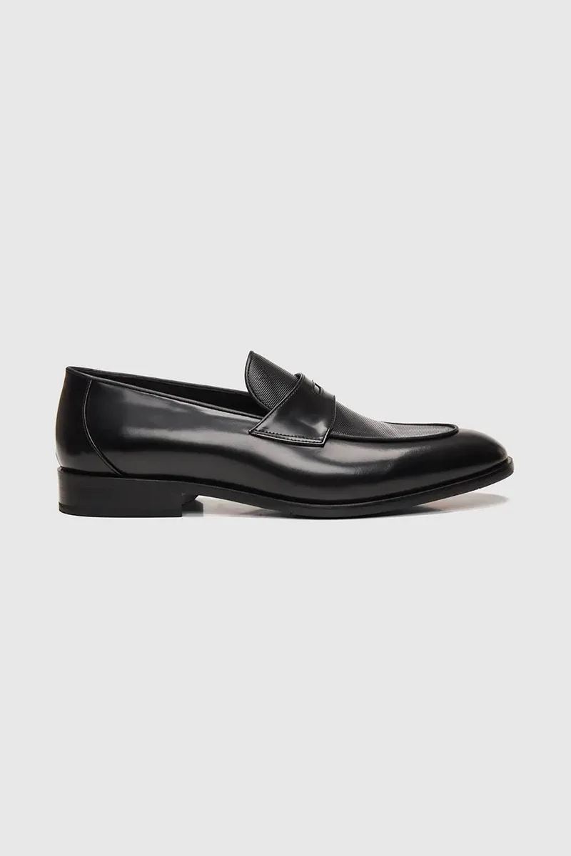 Boss Shoes ανδρικά δερμάτινα παπούτσια - D7694 Μαύρο