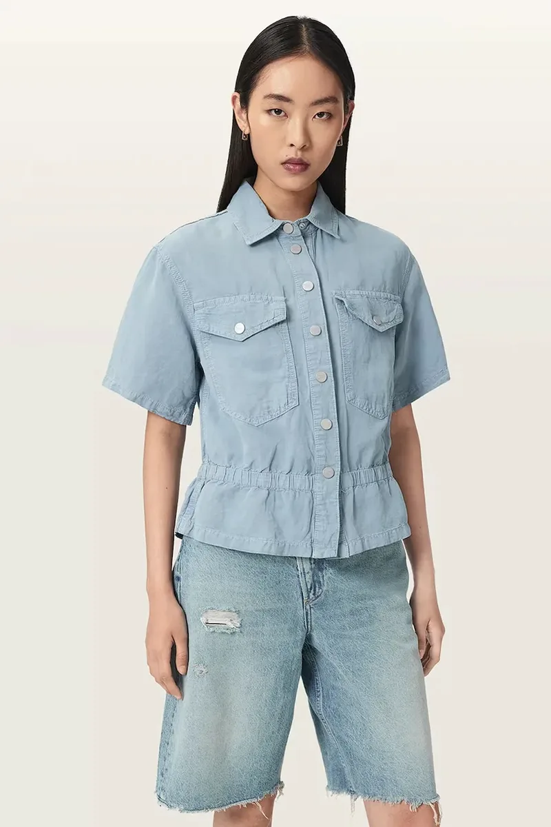 AllSaints πουκάμισο γυναικείο με λινό TOVE