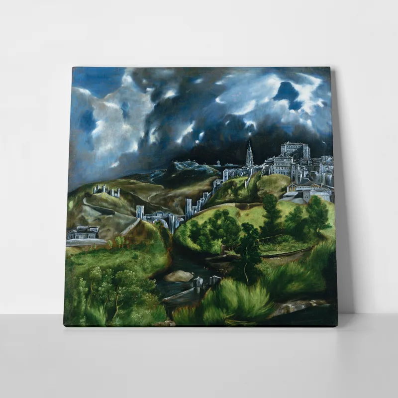 Πίνακας σε καμβά EL GRECO - VIEW OF TOLEDO