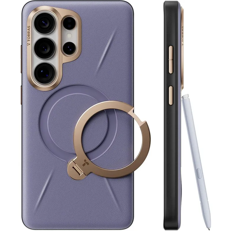 Θήκη Samsung Galaxy S26 Ultra Torras Ostand Q3 VegSkin Ανθεκτική με MagSafe & KickStand - Dark Purple (6938075650452)
