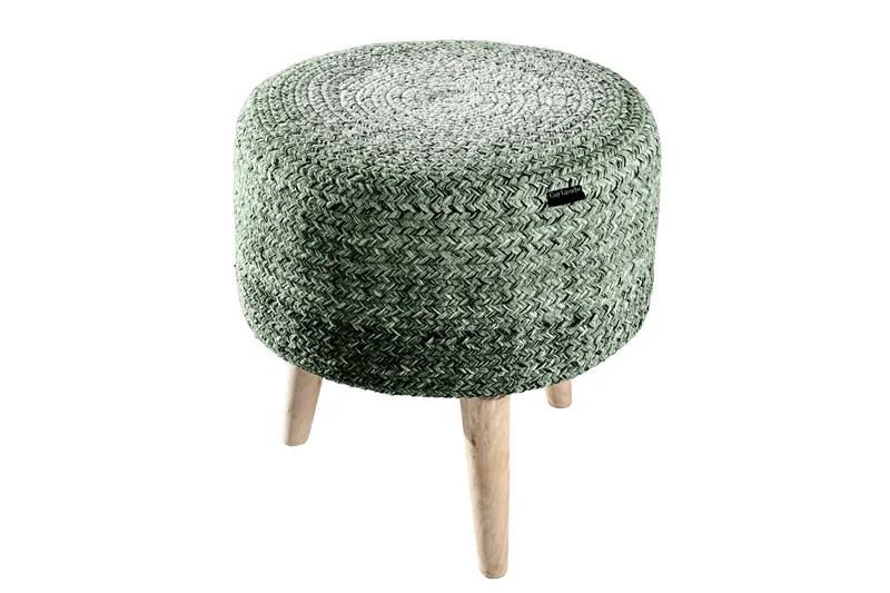 Σκαμπώ 40x40x40εκ. Stool Shades Olive Guy Laroche (Ύφασμα: Βαμβάκι 100%, Χρώμα: Λαδί, Υλικό: Jute (Γιούτα)) - Guy Laroche - 5206480700118