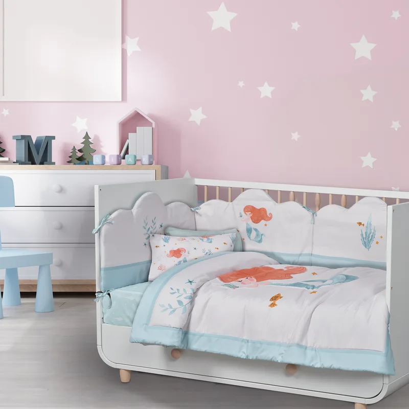 Κουβερλί Microfiber Κούνιας 110x150εκ. Fun 4876 Λιλά-Μέντα-Ροζ Das Baby (Ύφασμα: Microfiber, Χρώμα: Ροζ, Μέγεθος: Κούνιας) - Das Baby - 621011104876