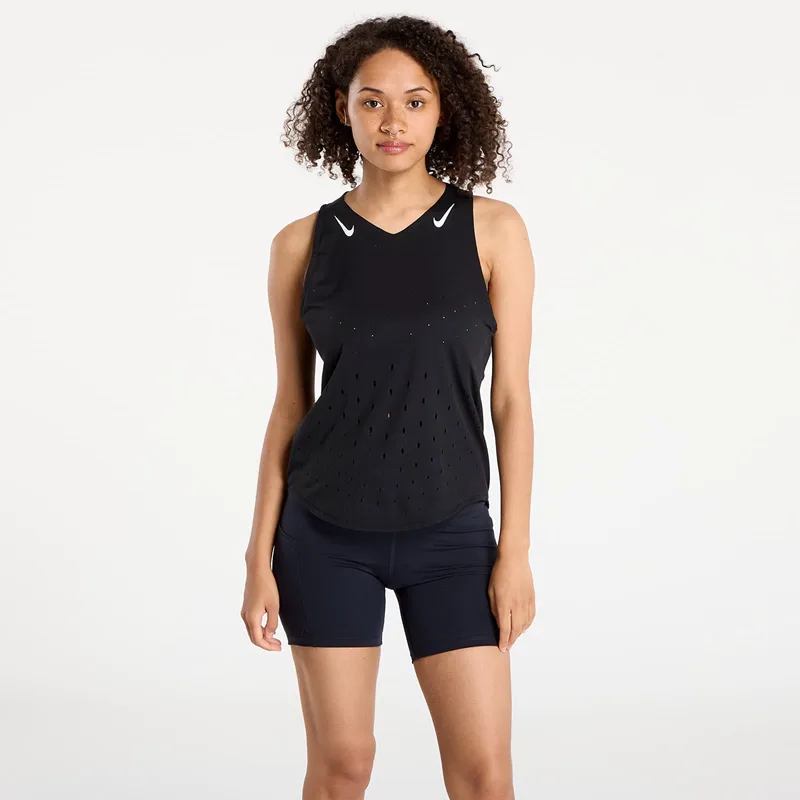Nike AeroSwift Women's Dri-FIT ADV Running Singlet Black/ White/ White M
