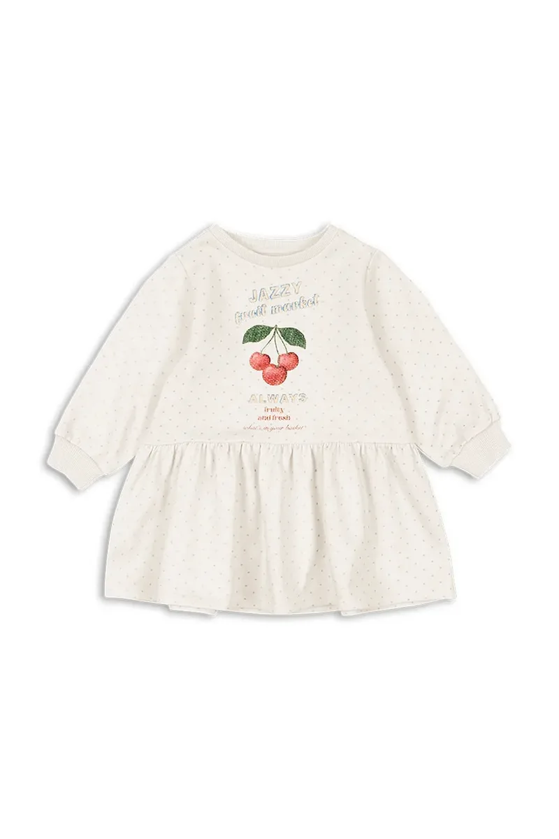 Παιδικό βαμβακερό φόρεμα Konges Sløjd LOUPY SWEAT DRESS OCS