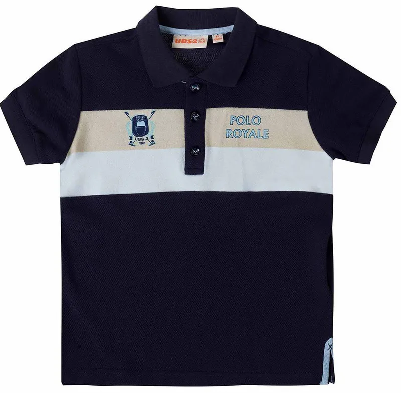POLO T-SHIRT UBS2 E219343-999 ΜΠΛΕ ΣΚΟΥΡΟ (2 ΕΤΩΝ)-(92 CM)