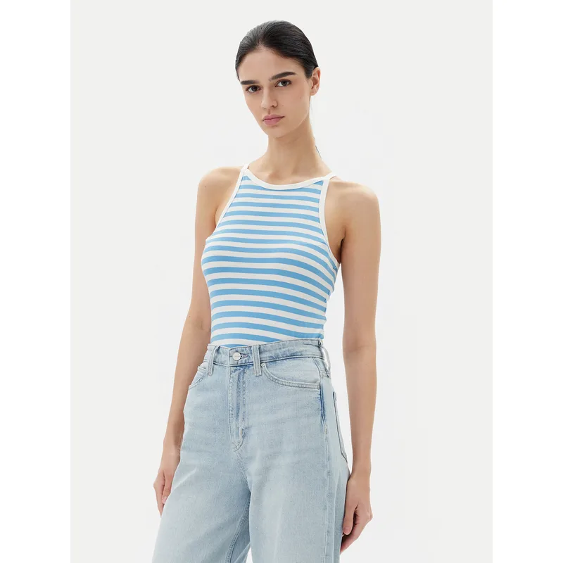 Pieces Τοπ Jane 17155477 Μπλε Slim Fit