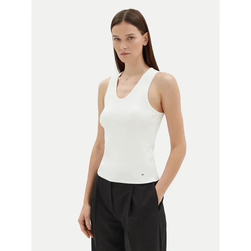 Tommy Hilfiger Τοπ WW0WW44572 Εκρού Slim Fit