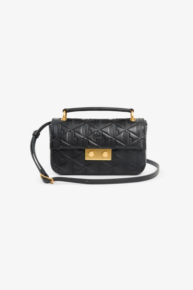 Lacoste γυναικείο mini bag με all-over monogram "Mini Maheki" - NF5222MH Μαύρο
