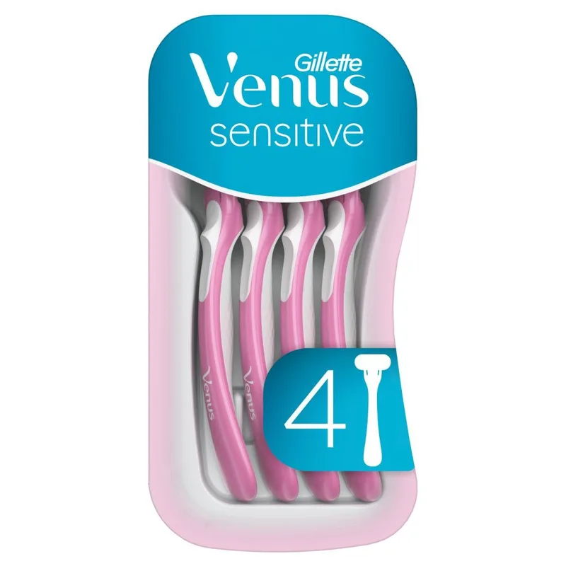 Gillette Venus Smooth Sensitive Γυναικεία Ξυραφάκια Μιας Χρήσης, 4 Τμχ