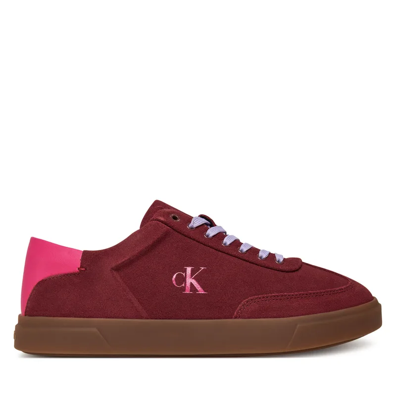 Αθλητικά Calvin Klein Low Pro Cups Lace Up Sue Mix Mg HW0HW02683 Μπορντό