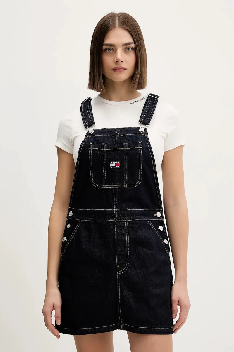 Βαμβακερό φόρεμα Tommy Jeans