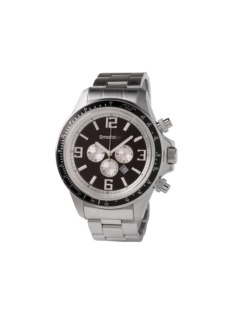 Ρολόι Χειρός Smalto Με Μπρασελέ FMK7354-SILVER Ανδρικό