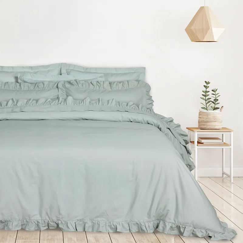 Σετ Παπλωματοθήκη Βαμβακερή Υπέρδιπλη 220x240εκ. Daily 3166 Mint Das Home (Ύφασμα: Βαμβάκι 100%, Χρώμα: Μέντα, Μέγεθος: Υπέρδιπλα) - Das Home - 406009203166