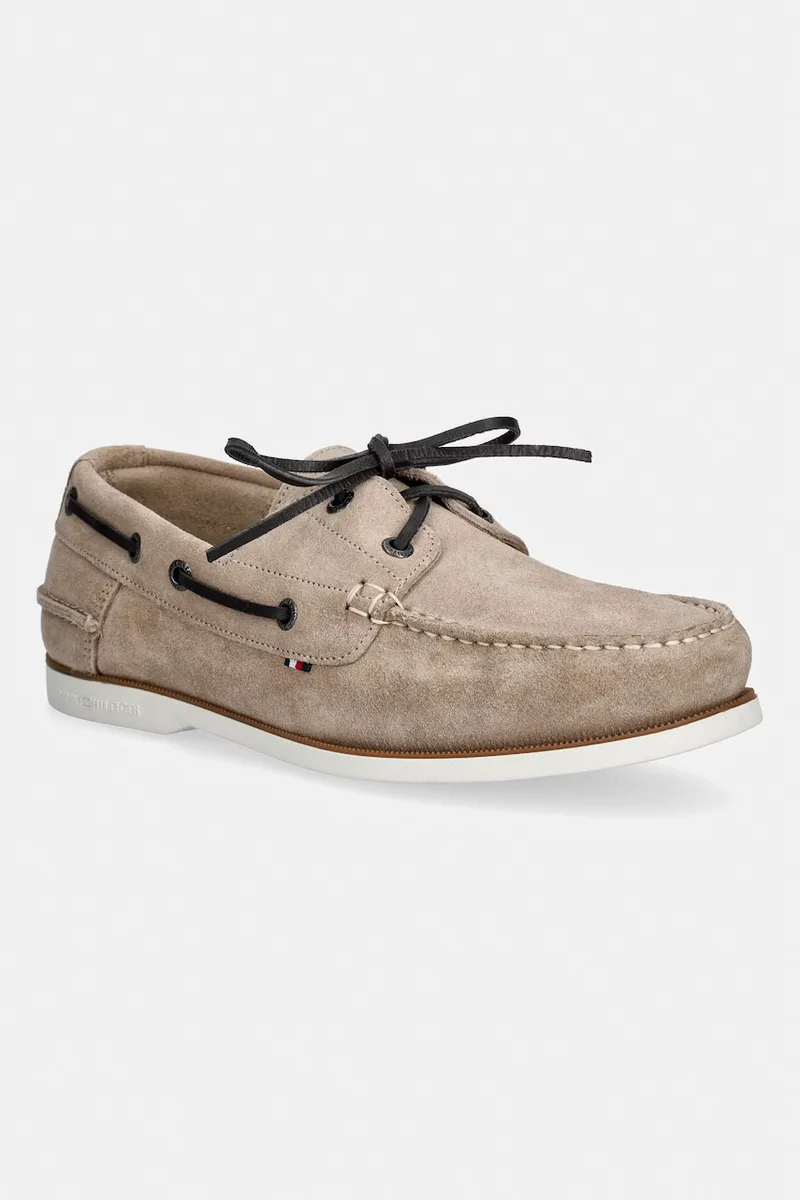 Tommy Hilfiger μοκασίνια Ανδρικά σουέτ TH BOAT SHOE CORE SUEDE