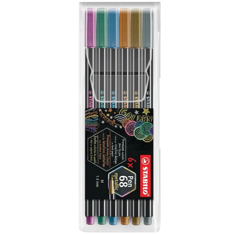 ΜΑΡΚΑΔΟΡΟΙ STABILO 68 metallic SET/6τεμ