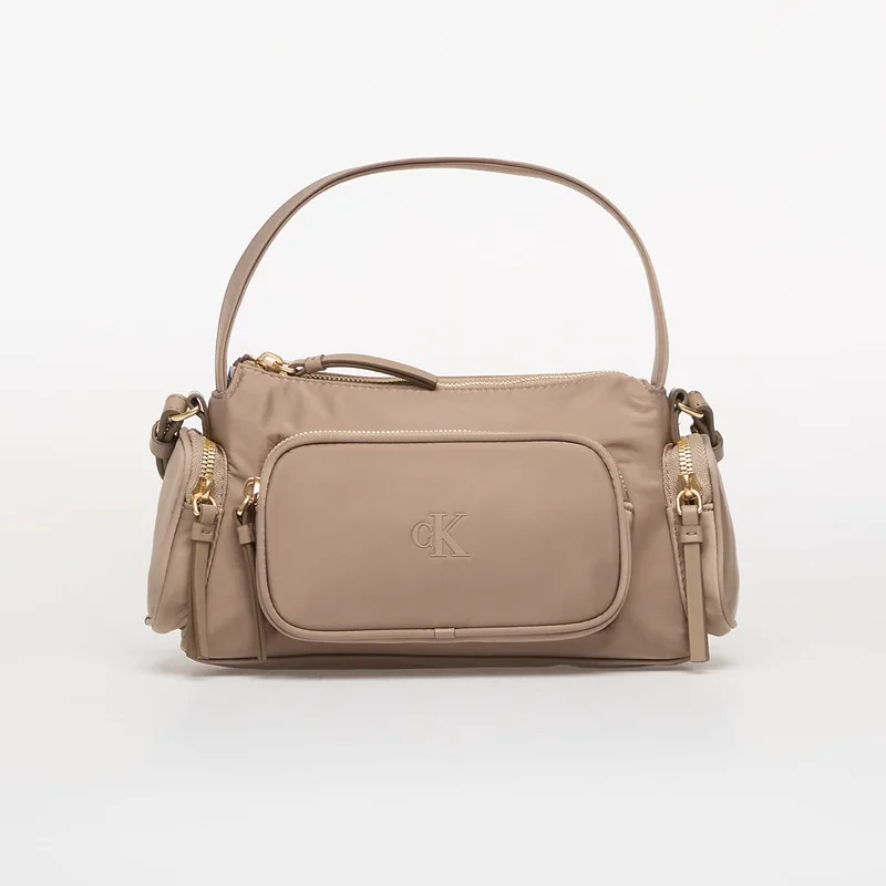 Calvin Klein Pocket Nylon Bag W/ Strap Μπεζ Universal