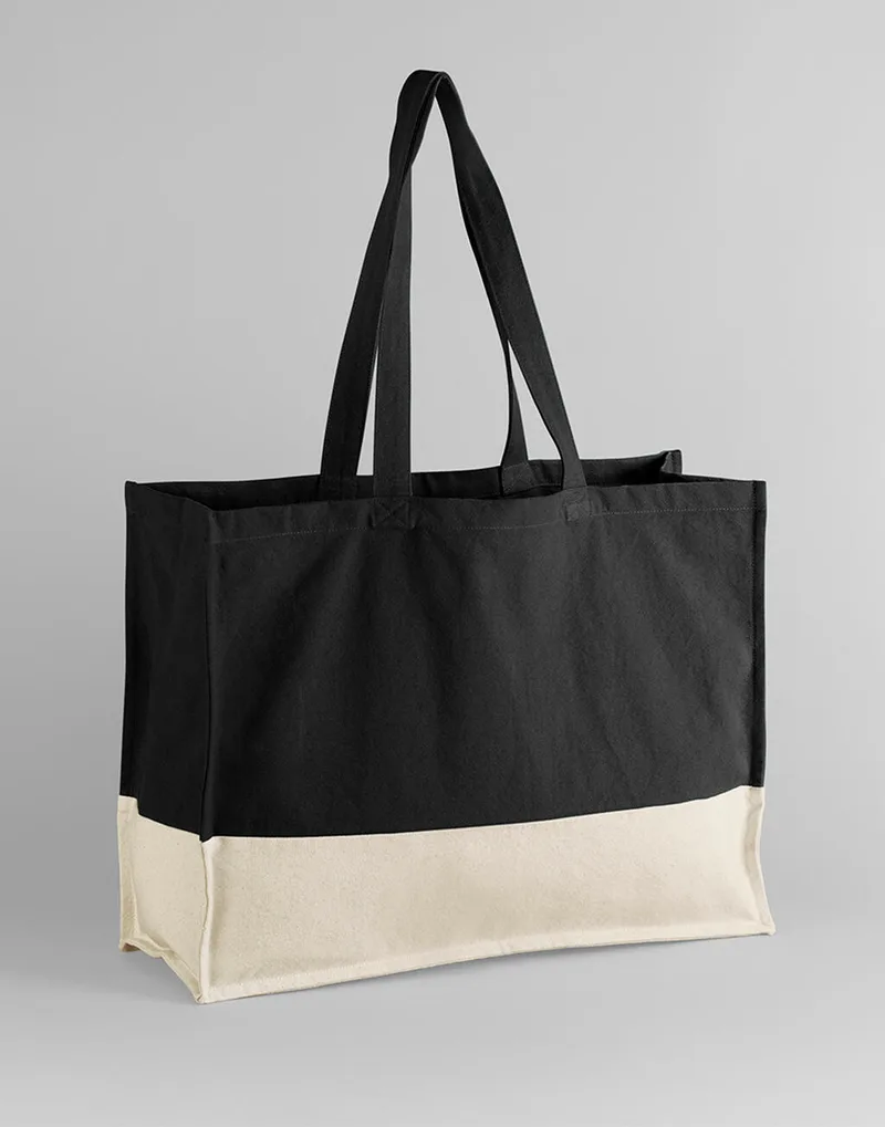 Τσάντα Shopping W858 Westford Mill EarthAware Organic Contrast Shopper Black/Natural