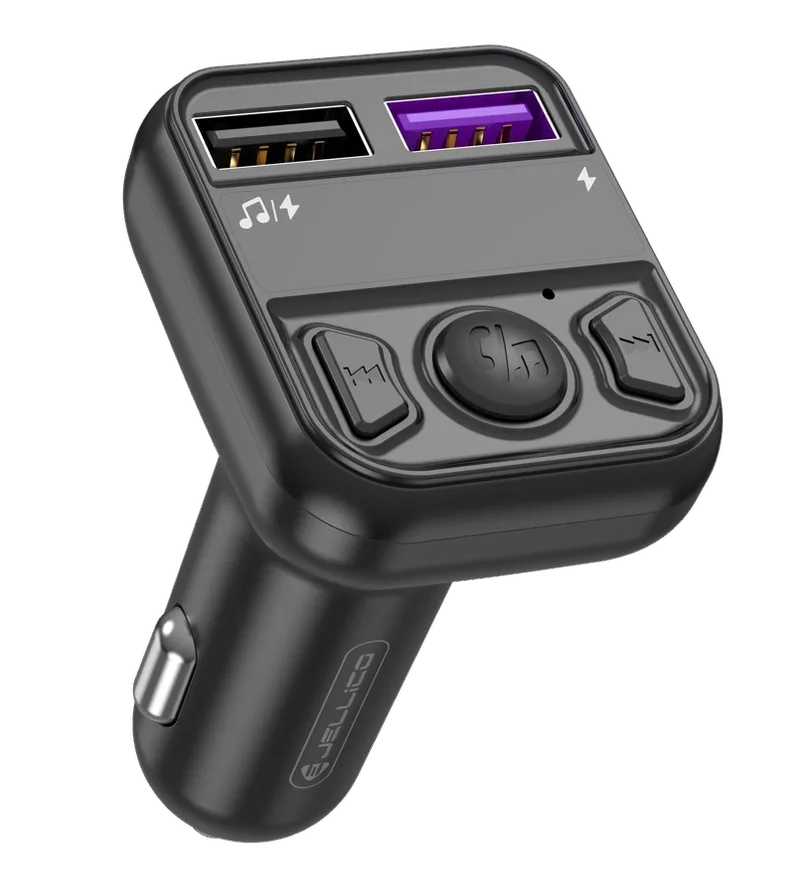 Jellico Multi-Function FM Transmitter Car Kit Charging Hub Black (FM1)