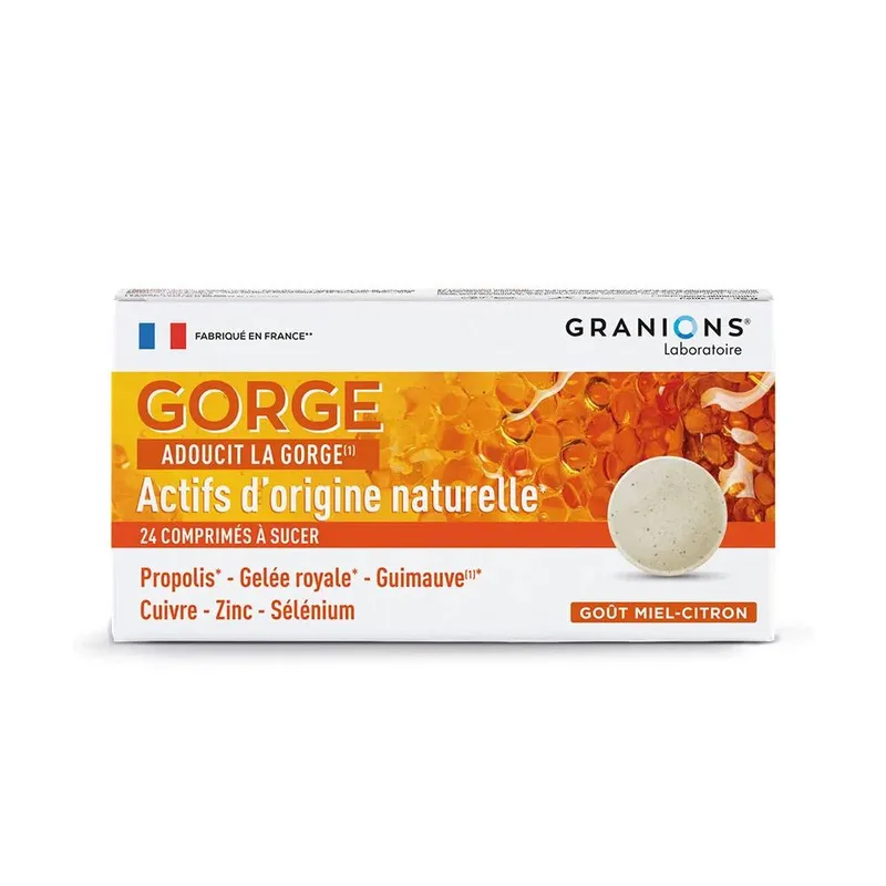 Granions Throat Softens Lemon Flavor 24 tablets