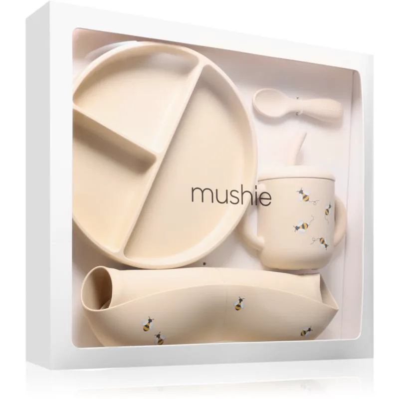 Mushie Feeding Toddler Set σετ φαγητού για νήπια 6m+ Bees