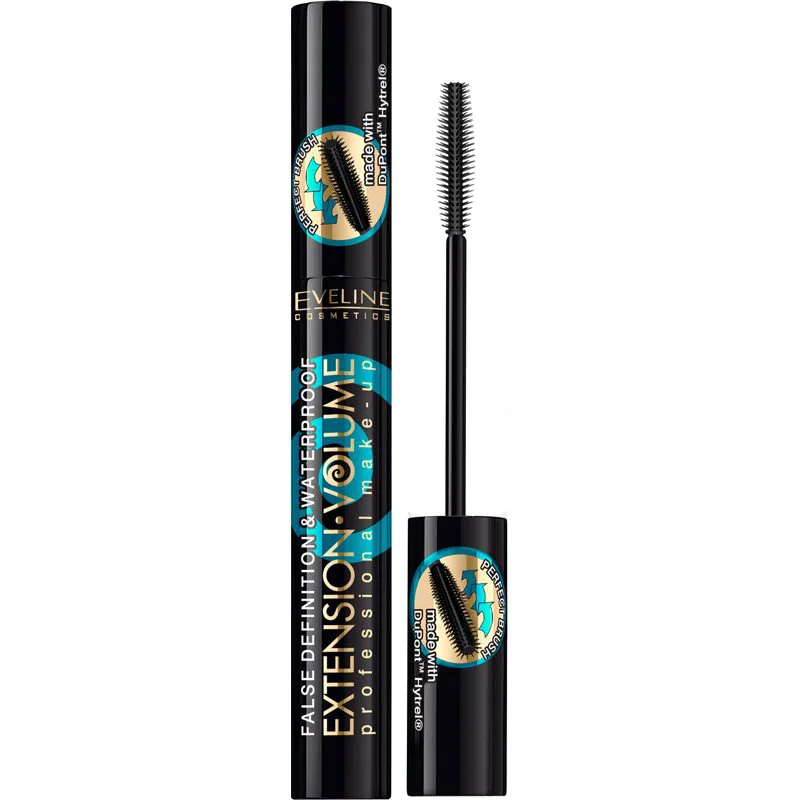 Eveline Cosmetics Extension Volume αδιάβροχη μάσκαρα επιμήκυσης για έξτρα όγκο 10 ml
