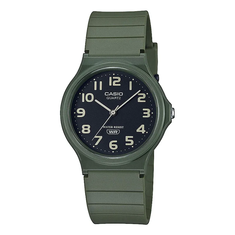 CASIO Collection Khaki Rubber Strap MQ-24UC-3BEF