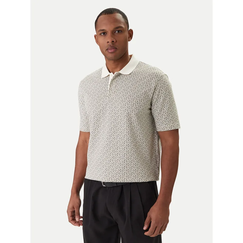 Armani Exchange Polo XM000736 AF10819 F1165 Εκρού Regular Fit