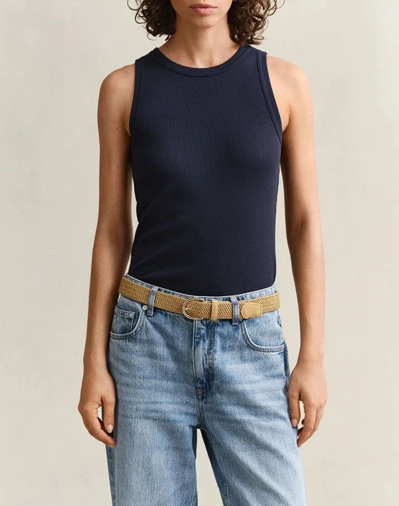 GANT ΜΠΛΟΥΖΑ ΧΜ HIGH NECK RIB TANK TOP 3GW4201407-433 DarkBlue