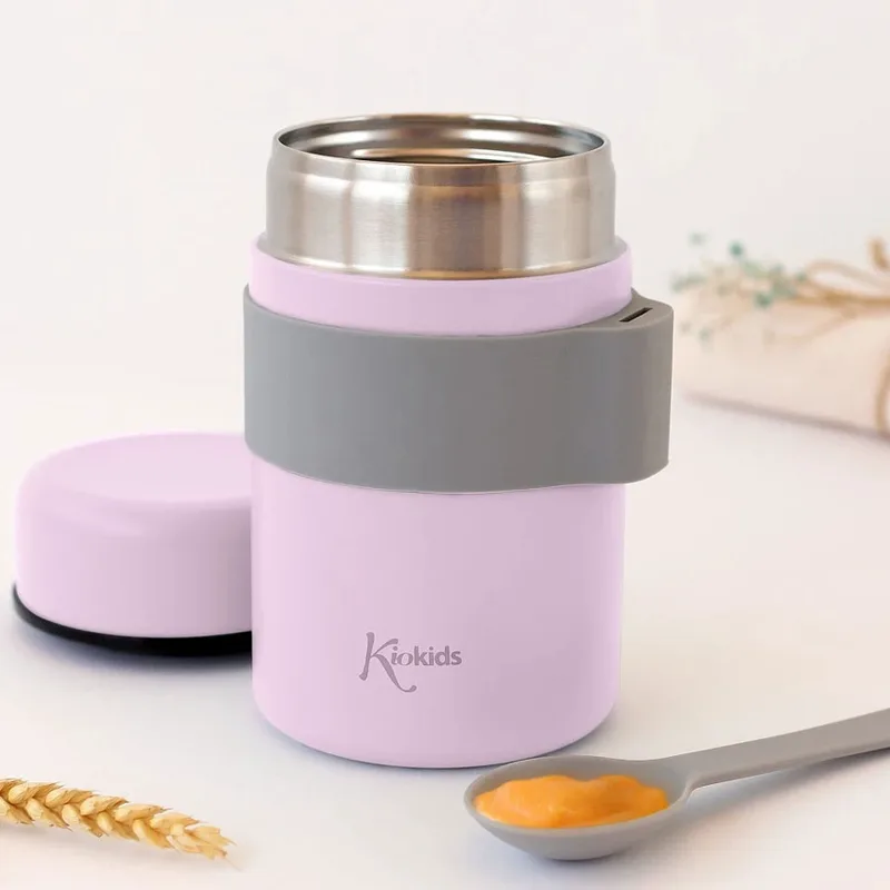 Βρεφικό Θερμός Φαγητού 500ml + Κουτάλι Kiokids Λιλά 5373
