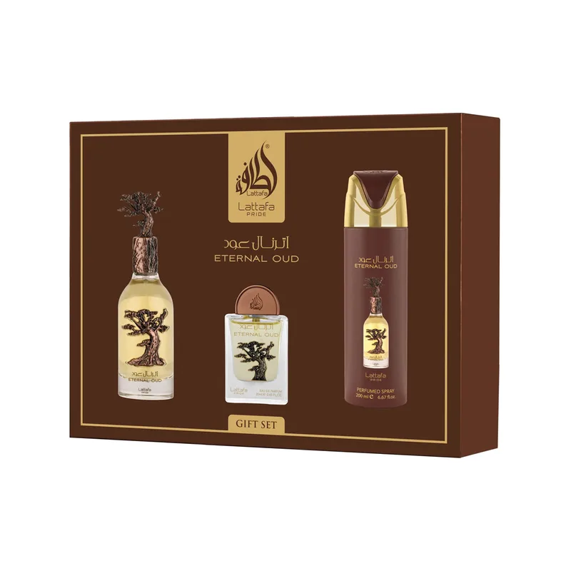 Lattafa Pride Eternal Oud EDP 100 ml + EDP 20 ml + DEO VAPO 200 ml (unisex) 1 pcs